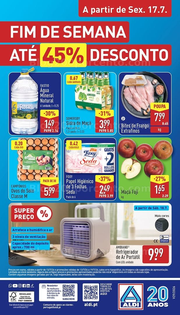 Antevisão Folheto ALDI Promoções de 13 a 19 julho
